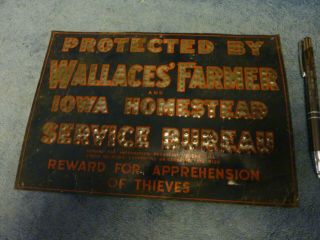 Vintage “protected By Wallace’s Farmer Iowa Homestead Service Bureau