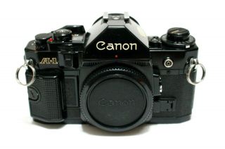 Canon A - 1 35mm Slr 35mm Film Camera Body Only Japan Battery Vtg