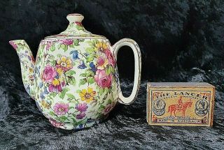 Vintage Royal Winton Grimwades Teapot Chintz " Summertime " For Breakfast Set