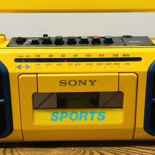 Vintage 80 ' s Sony Sport CFS - 950 Boombox Cassette Radio Player FM/AM 2