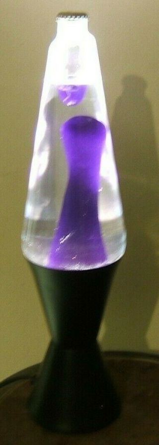 Vintage Lava Lamp Purple Midnight Series Black Base Vgc 16 Inch