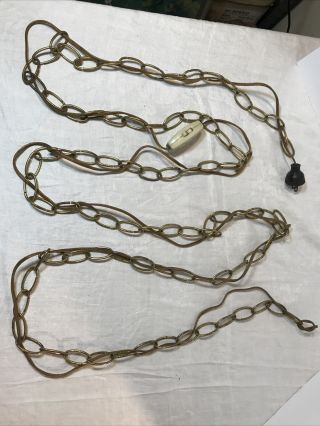 Vintage Hanging Lamp Swag Chain And Cord 10 