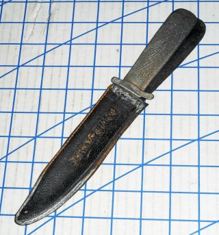 Vintage 1960s Rubber Toy Bowie Knife No.  1200 Made In Hong Kong With Sheath Vg