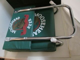 Collectible Moosehead Beer Canadian Lager Og Stadium Seat Metal Cushions Vintage