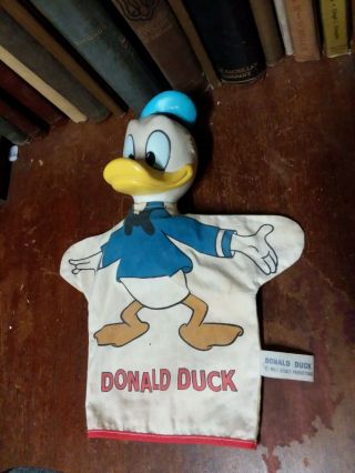 Walt Disney Donald Duck Hand Puppet Vintage