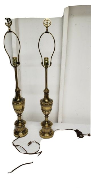 Vintage Hollywood Regency Brass Stiffel Lamps