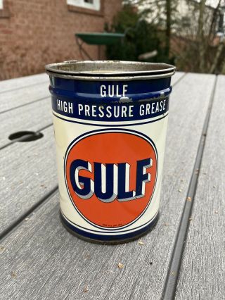Vintage Gulf Grease Oil Can