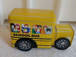Vintage School Bus Tin Box