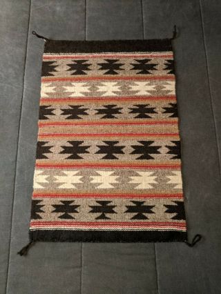 Vintage Native American Navajo Indian Great Designs Bold Colors Wool Rug