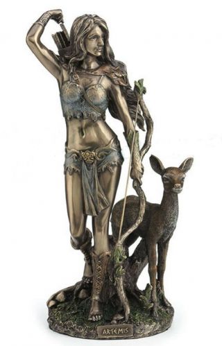 10 " Artemis Greek Goddess Of The Hunt Diana Of Versailles Roman Huntress Statue