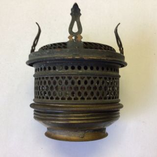 Antique Brass No.  2 Bridgeport Rochester Lift Gallery Oil Lamp Burner
