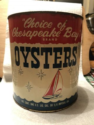 Vintage Choice Of The Chespeake Oyster Tin