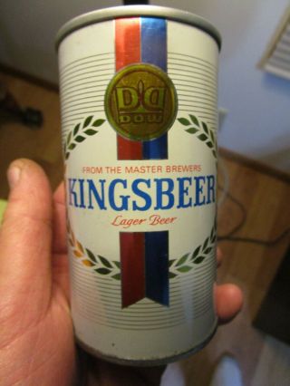 Old Kingsbeer SS 12 Oz Pull Tab Beer Can Dow Brewing Canada 3
