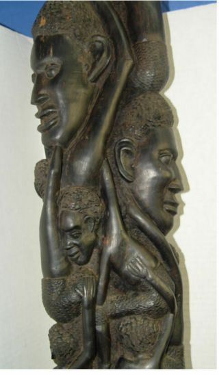 Makonde African Family Tree Of Life Sculpture Hand Carved Folk Art 46 " 30 Lbs
