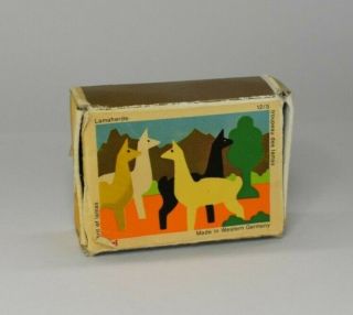 Vintage Juri West German Wooden Matchbox Toys Herd Of Llamas Complete