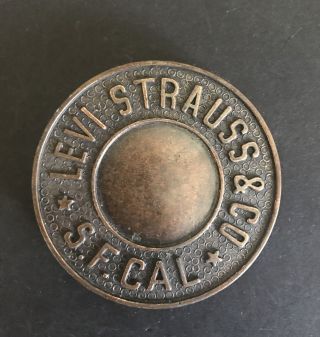 Vintage Levi Strauss & Co.  S.  F.  CAL Brass Belt Buckle 2