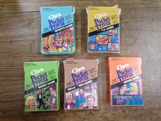 Set Of 5 Vintage 1984 Professor Hoyle Pocket Trivia Game Chex Cereal