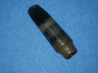 Vintage Geo M Bundy Tenor Saxophone Mouthpiece - Large Chamber Hard Rubber.  065