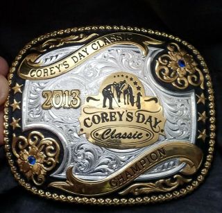 Trophy Rodeo Champion Belt Buckle All Around Cowboy Gist Silversmiths