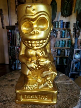 Munktiki 20 Year Anniversary Tiki Mug Bowl Features Munk - E And Skull Monkey