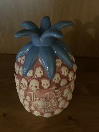Tiki Mug Skull Pineapple Three Dots And A Dash Chicago Munktiki Pink Limited Ed