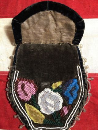 Vintage Native American Purse Bag Pouch with beadwork 3