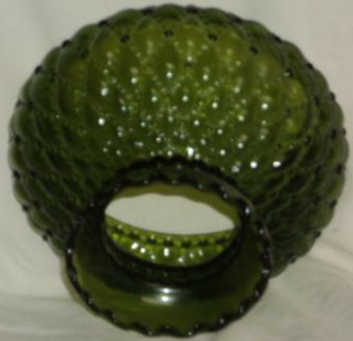 NOS Solid Green Diamond Quilted Lamp Shade Aladdin,  Rayo,  Coleman 6 