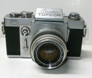 Vintage Beseler Topcon D Film Camera W/re.  Auto - Topcor 1:1.  8 5.  8cm Lens
