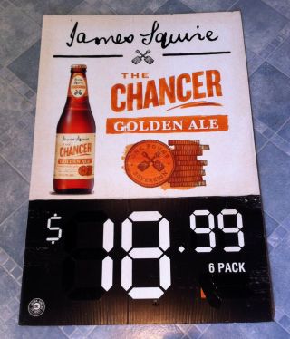 Vintage James Squire Beer Double Sided Corflute Advertising Display Sign 3