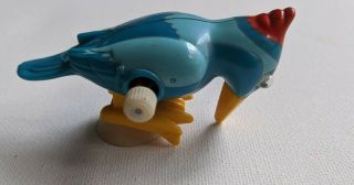Vintage Tomy Wind Up Blue Bird Woodpecker