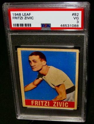 Psa 3 Vg 1951 Topps Ringside Fritzie Zivic Boxing Card 82 The Ring