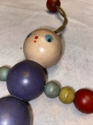Vintage Wood BEAD STRING DOLL The Toy Tinkers Inc Evanston IL USA Tom Tinker 2