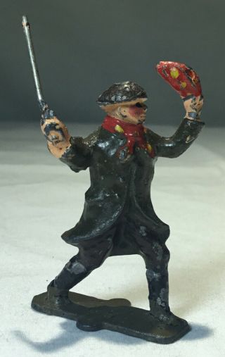 Vintage Lead Metal Toy Figure Man Dancing Tipping Hat England Estate Find