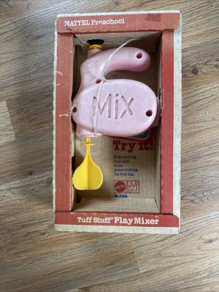 Vintage Mattel Tuff Stuff Toy Mixer,  Pink,  1972