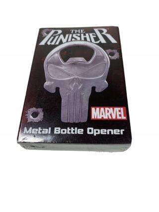 Punisher Logo Marvel Comics Metal Sculpted Magnetic Bottle Opener Diamond