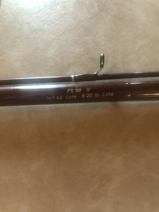 Vintage Fenwick Fs 90 Spinning Rod 9 ' 8 7/8 OZ 3