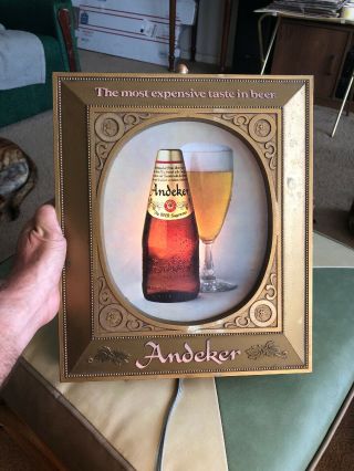 Embosograph Andeker Pabst Most Expensive Taste Beer Lighted Beer Sign 16”x12.  5”