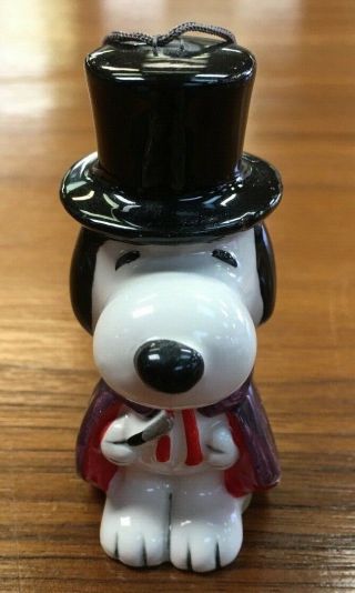 Vintage Snoopy As A Magician Peanuts Christmas Tree Ornament