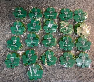 21 Guinness Beer Mardi Gras Beaded Necklaces & Green Shamrock Beads