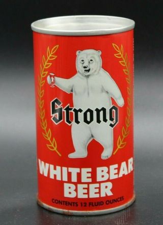 White Bear Strong Flat Top Beer Can Walter Eau Claire Wisconsin Air Filled