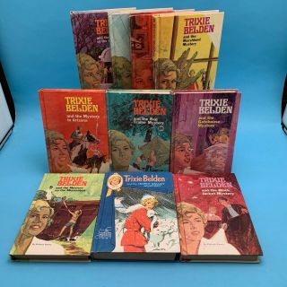 10 Vintage Trixie Belden Books By Kathryn Kenny 2 - 3 - 6 - 8 - 9 - 10 - 12 - 13 - 14 - 15