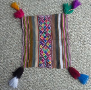 Peruvian Unkuña Aguayo Table Cloth - Andean Mountain Textile