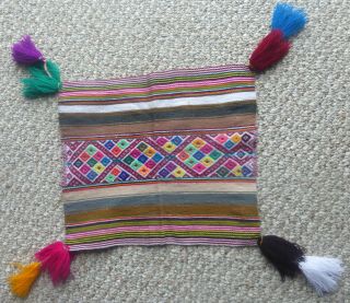Peruvian Unkuña Aguayo Table Cloth - Andean Mountain Textile 2