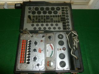 Vintage Seco Model 107 Tube Tester (un -) Case And Complete/powers - On