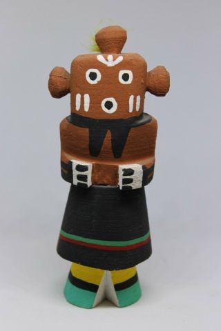 Vintage Hopi Kachina Mudhead Doll Pooley Signed Route 66 Handmade Souvenir Art