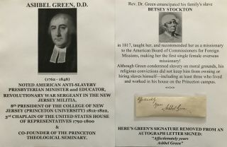 Revolutionary War Nj Abolitionist Clergyman President Princeton Autograph Signed