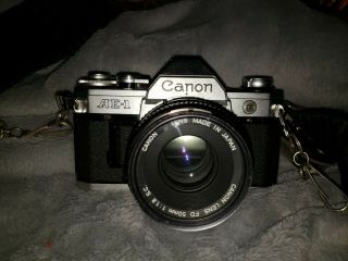Vintage Canon AE - 1 Camera with flash 2