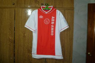 Ajax Amsterdam Umbro Football Vintage Shirt Home 1999/2000 Soccer Jersey Size S