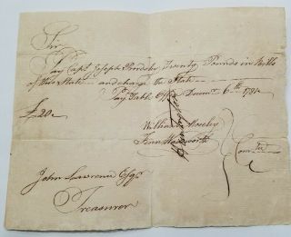 1781 Revolutionary War Pay Receipt Connecticut