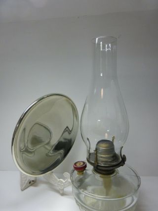 Vintage Wall Mount Oil Lamp With Reflector